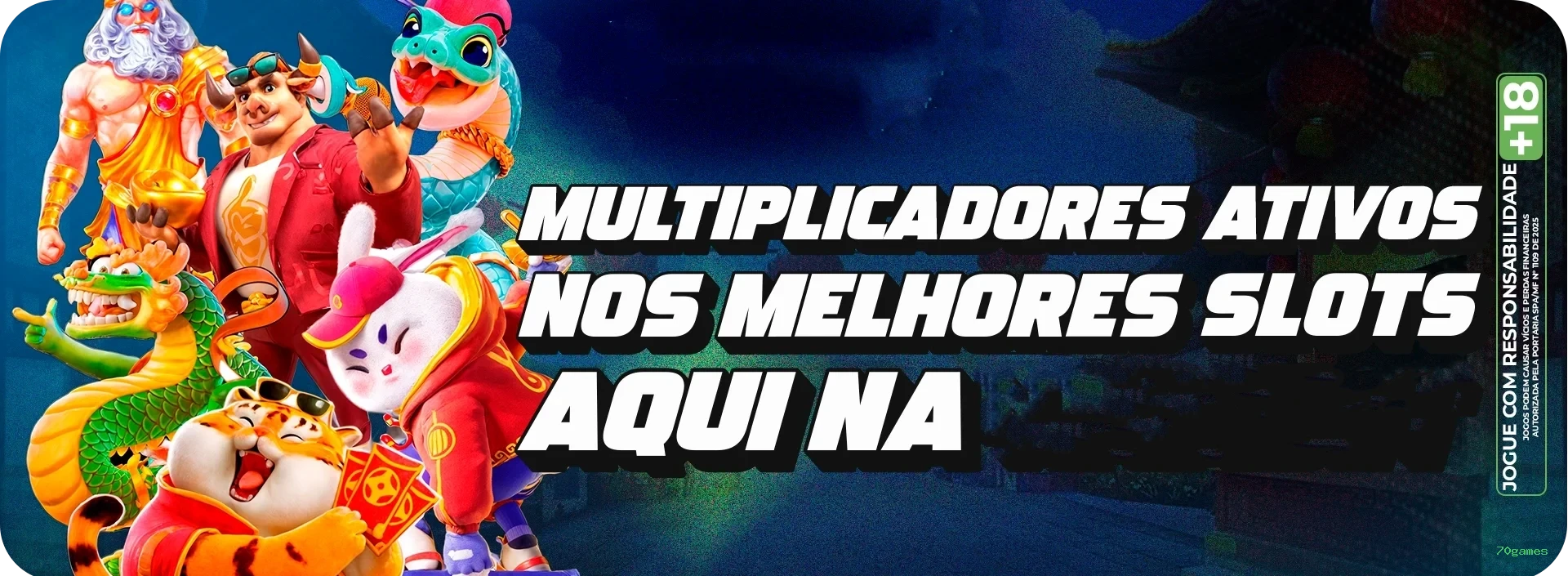 Imagem promocional dos jogos Fortune da 70games