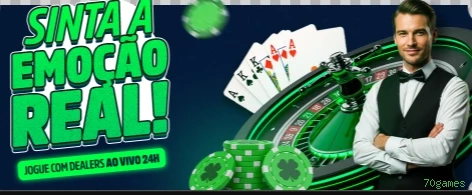 Imagem promocional dos ganhos da 70games